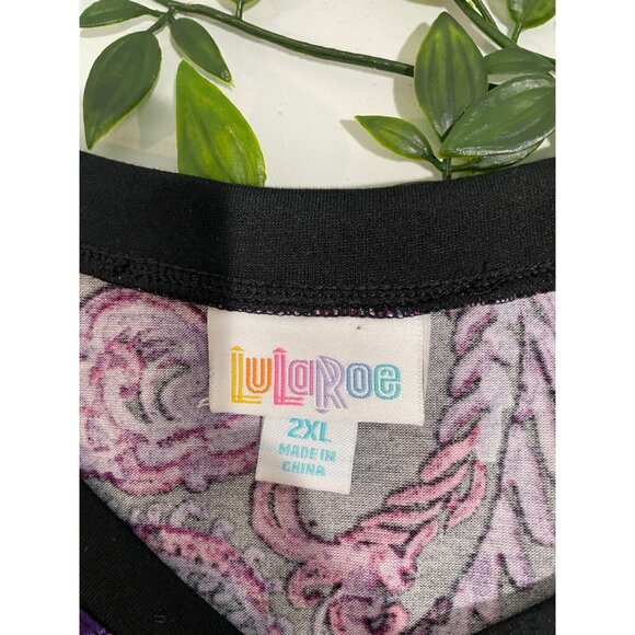 LuLaRoe Womens 2XL Long Sleeve Paisley Swing Dress 95% Polyester &Spandex Blend - Picture 9 of 14